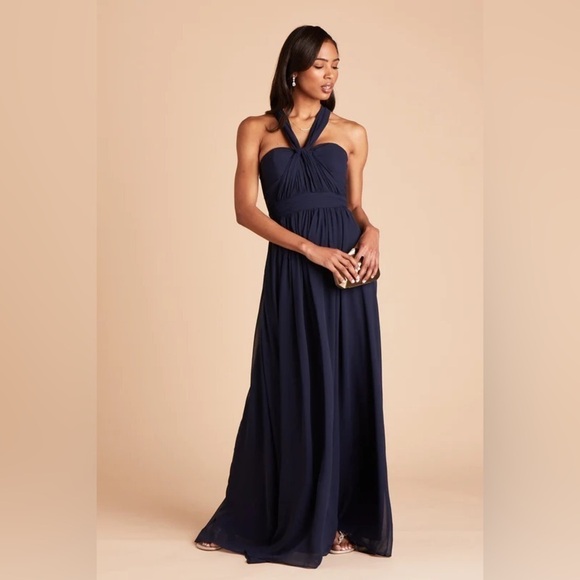 Birdy Grey Grace Convertible Dress in Chiffon Navy - Picture 3 of 9